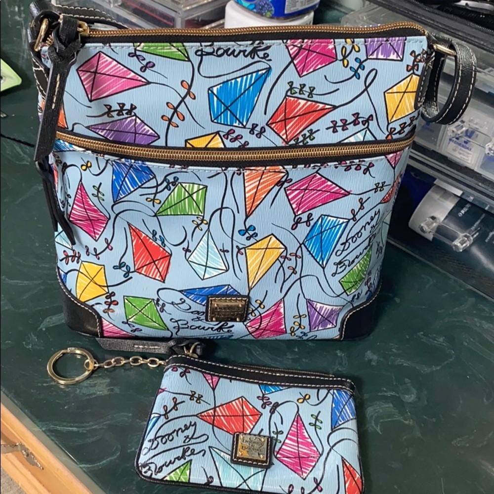 Dooney and Bourke crossbody & key chain coin case